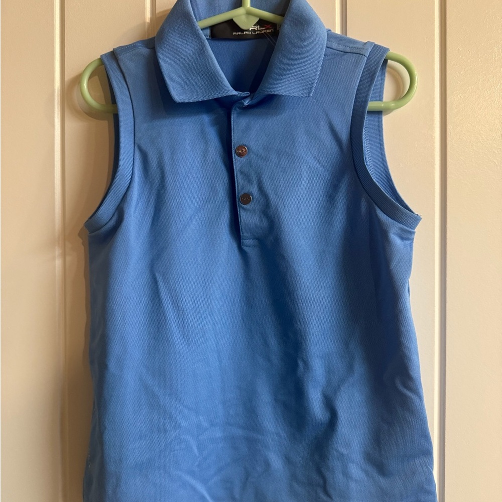Ralph Lauren Blue Polo Shirt Sleeveless Design